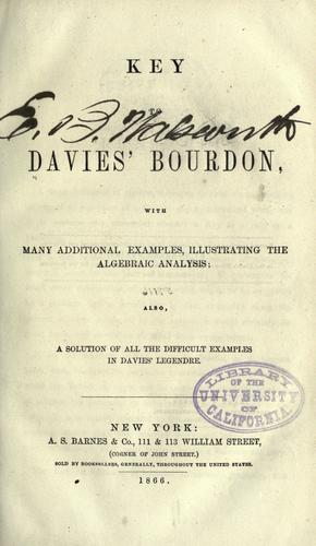 Key to Davies' Bourdon