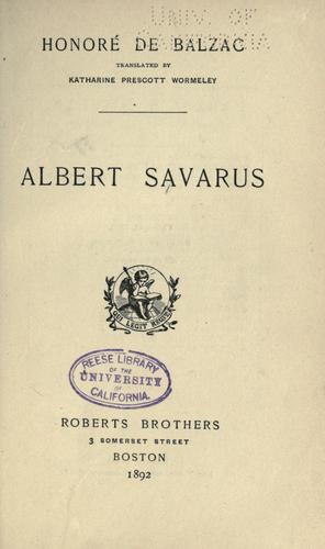 Albert Savarus