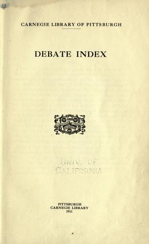 Debate index.