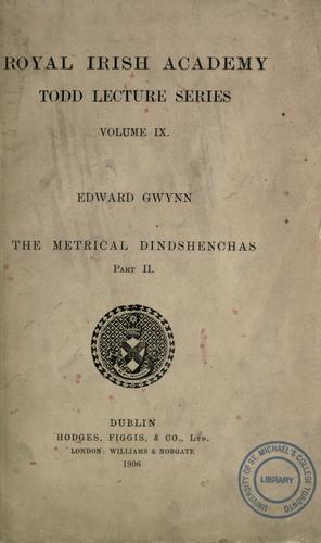 The metrical Dindsenchas.