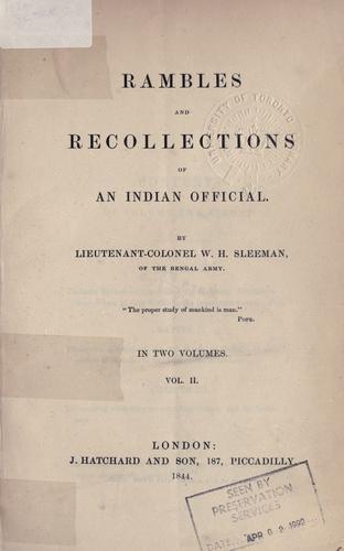 Rambles and recollections of an Indian official.