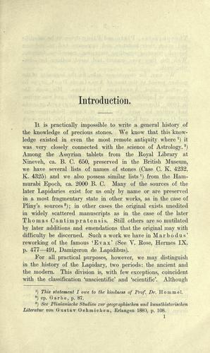 Precious stones in old English literature.