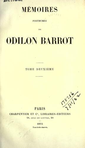 Mémoires posthumes.