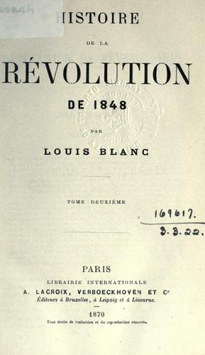 Histoire de la révolution de 1848