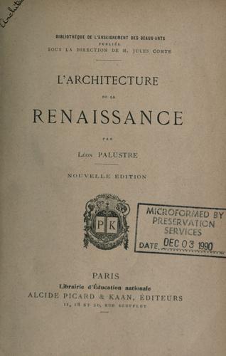 L' architecture de la Renaissance
