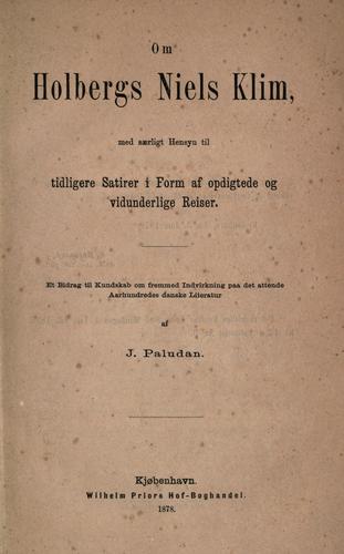 Om Holbergs Niels Klim