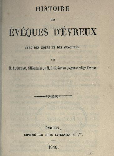 Histoire des évêques d'Évreux.