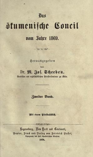 Das ökumenische Concil vom Jahre 1869.