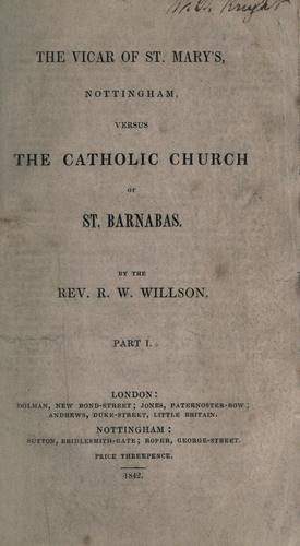 The vicar of St. Mary's, Nottingham, versus the Catholic Church of St. Barnabas.