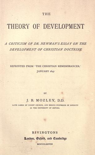 The theory of development