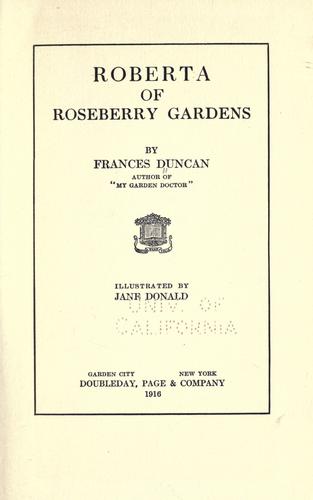 Roberta of Roseberry Gardens