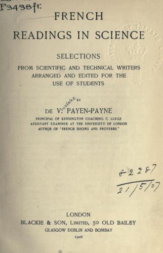 French readings in science