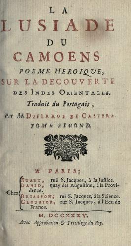 La Lusiade du Camoens