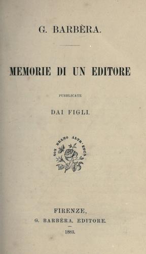 Memorie di un editore.