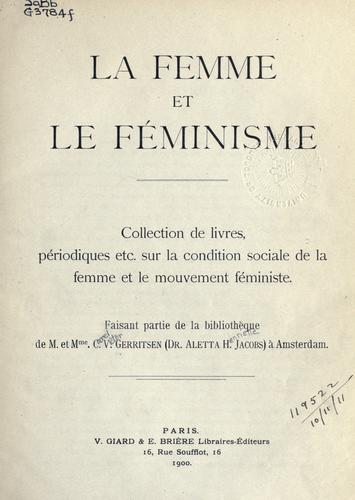 La femme et le féminisme