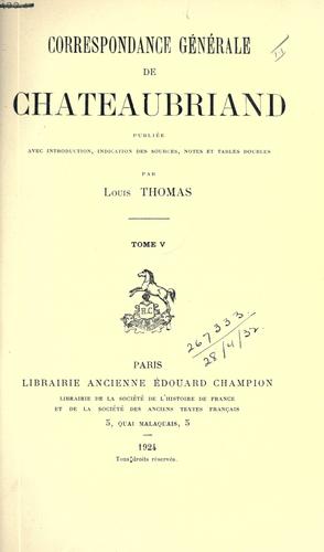 Correspondance générale