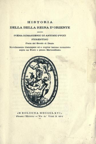 Historia della bella reina d'Oriente