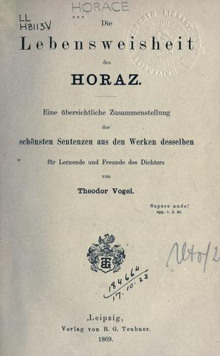 Die Lebensweisheit des Horaz
