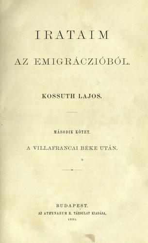 Irataim az emigrációból.