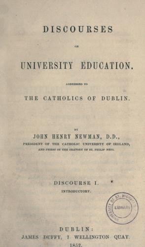 Discourses on university education