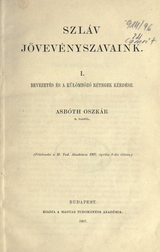 Szláv jövevényszavaink.