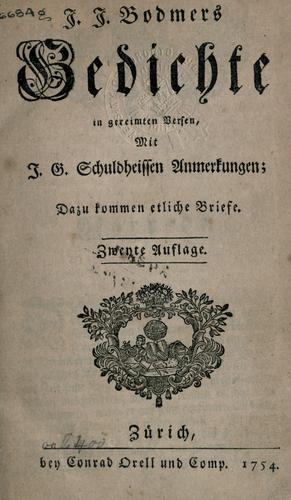 Gedichte in gereimten Versen