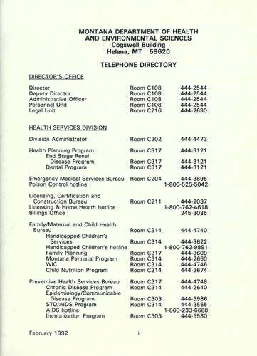 Directory of program and services
