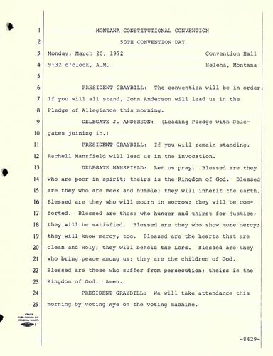 Transcript of proceedings.