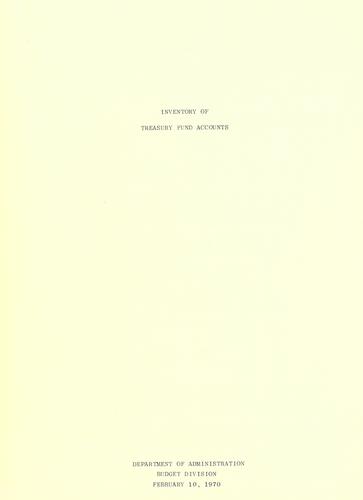 Inventory of treasury fund accounts