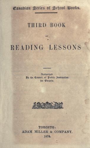 Third book of reading lessons