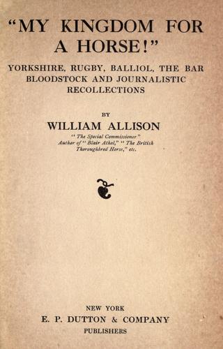 " My kingdom for a horse!"