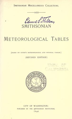 Smithsonian meteorological tables