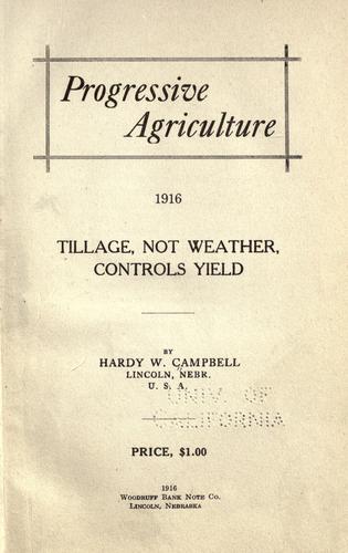 Progressive agriculture, 1916