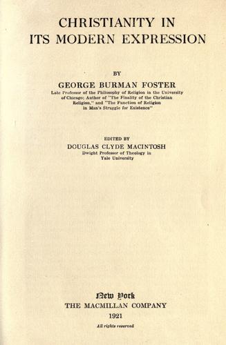 Christianity in its modern expression