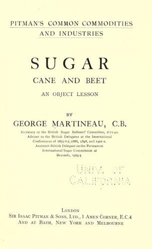 Sugar, cane and beet
