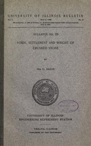 Voids, settlement and weight of crushed stone