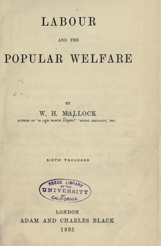Labour and the popular welfare