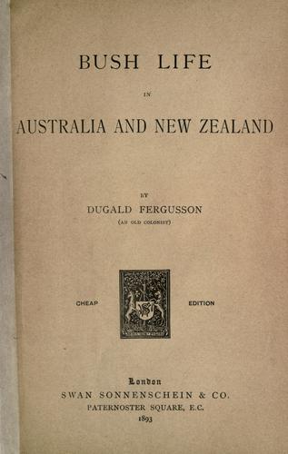 Bush life in Australia and New Zealand