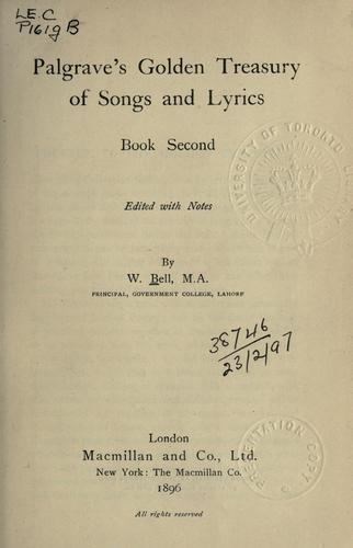 Golden Treasury of songs and lyrics: Book second