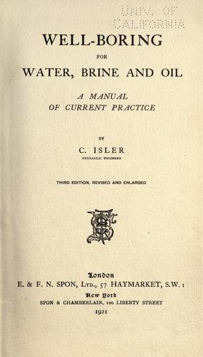 Well-boring for water, brine and oil