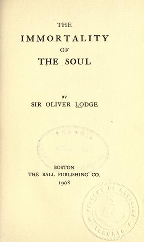 The immortality of the soul