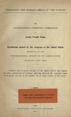 Steadying the world's price of the staples.