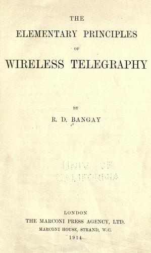 The elementary principles of wireless telegraphy