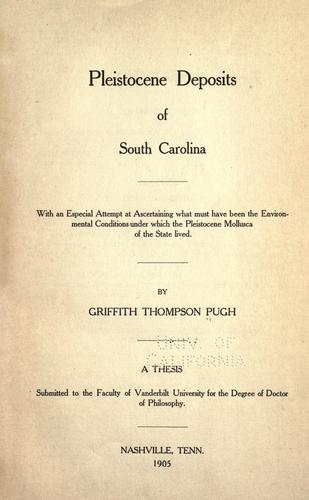 Pleistocene deposits of South Carolina.