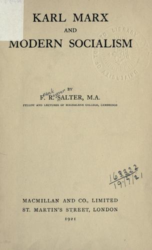 Karl Marx and modern socialism.