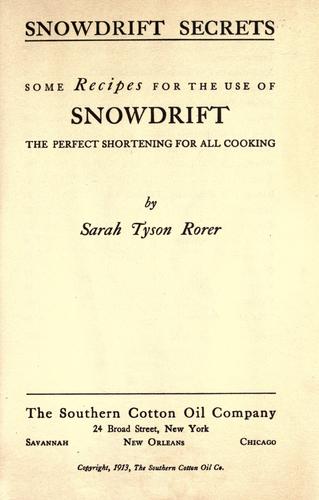Snowdrift secrets