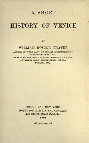 A short history of Venice