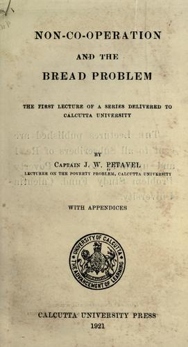 Non-co-operation and the bread problem.