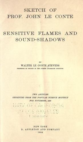 Sketch of Prof. John Le Conte