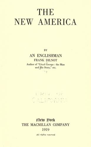 The New America, by an Englishman